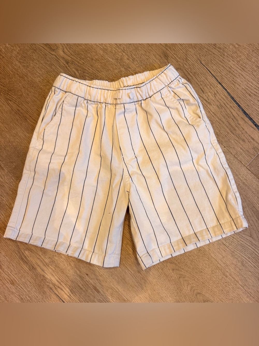 Zara boys Cream Shorts with Pinstripes
